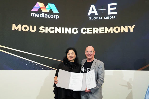 エーアンドイーネットワークスジャパンは５日、メディアコープと番組制作・放送・配信を日本とアジア地域で共同展開することで合意した（エーアンドイーネットワークスジャパン提供）