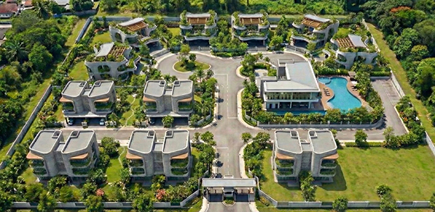 チェラス地区での住宅開発事業のイメージ（Ｖ３Ｄ Ａｓｉａ提供）