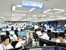 20人体制の中国向けサービスチームは全員中国人だ。他に韓国向けサービスチームも存在する（ＮＮＡ撮影）