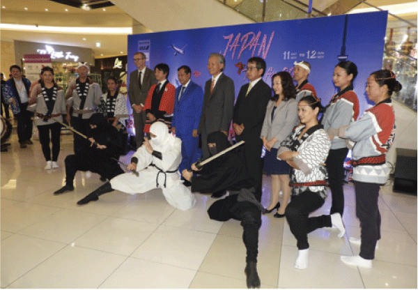 11月にプノンペンのイオンモールで行われた、カンボジア初の日本観光展