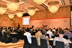 バンクＢＴＰＮが開催したインドネシア政治経済セミナー。約250人が参加＝22日、ジャカルタ（ＮＮＡ撮影）
