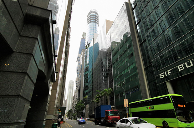 2019年は不動産分野を中心にシンガポール企業が関与した合併・買収（Ｍ＆Ａ）取引が活発だった＝シンガポール中心部（ＮＮＡ撮影）