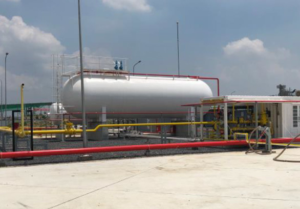 双日と大阪ガスが「フーミー３特別工業団地」に設置したガスステーション（双日提供）