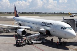 フィリピン航空は業績悪化で苦境に立たされている＝マクタン・セブ国際空港（ＮＮＡ撮影）