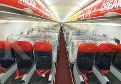 エアアジア・インドネシアは旅客減少で貨物便とチャーター便を強化している。２日にはスラバヤ―香港間の貨物チャーター便を運航した（同社提供）