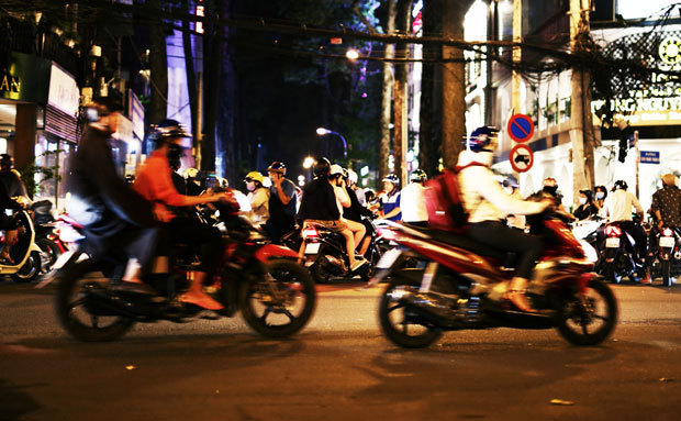 ベトナムは二輪車が一般的な乗り物となっており、電動化モデルの普及も期待される＝ホーチミン市