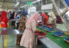 アシックスのインドネシア工場は、フットウエア生産で米国向け輸出の中心を担うことが期待されている（同社提供）