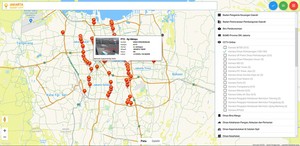 ジャカルタ特別州政府は、専用ウェブサイトを通じて、市民が各地に設置した監視カメラ（ＣＣＴＶ）からリアルタイムで道路交通状況などを確認できるサービスを提供している（同ウェブサイトより）
