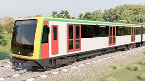 三菱商事がヤンゴン環状線向けに受注した新型車両イメージ（同社提供）