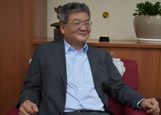 生策会の銭宗良執行長は、日本と提携してヘルスケア製品でインド市場を開拓することを表明した＝台北（ＮＮＡ撮影）