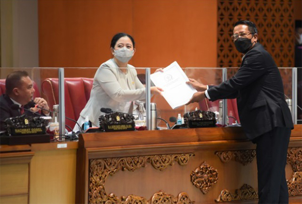 インドネシア国会は23日、今年の優先審議33法案を決定した（国会提供）