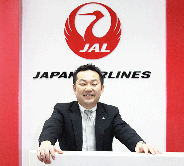 「規模を追わず収益性を高める経営に注力している」と話す日本航空の石田和宏マニラ支店長（ＮＮＡ撮影）
