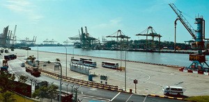 シンガポールの輸出は、2021年を通して堅調に伸びた＝シンガポール中心部（ＮＮＡ撮影）