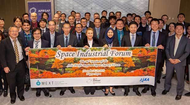 19年に名古屋で開催されたアジア太平洋宇宙機関会議では、民間企業からも多数の参加者があった（ＪＡＸＡ提供）