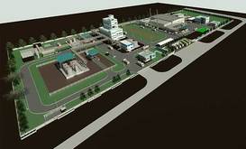 排水は全て工場内で処理するなど、環境面に配慮した新工場の完成予想図（ＤＩＣ提供）