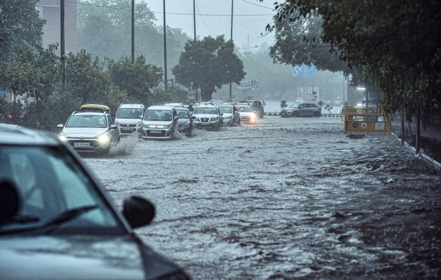 インドの大部分が６月末までに雨期入りした＝６月30日、首都ニューデリー（ＰＴＩ）