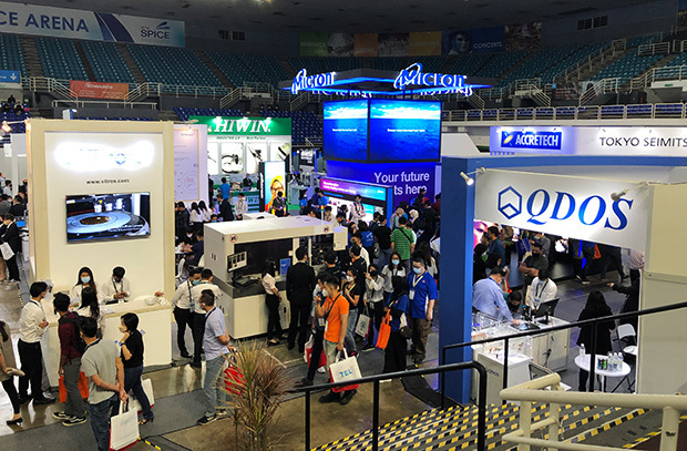 東南アジア最大規模の半導体産業展示会「セミコン・東南アジア2022」が開催された＝６月22日、ペナン州（ＮＮＡ撮影）