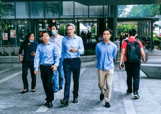 シンガポールでは就労者の81％が恒久的にリモートワークを行いたいと答えた＝シンガポール中心部（ＮＮＡ撮影）