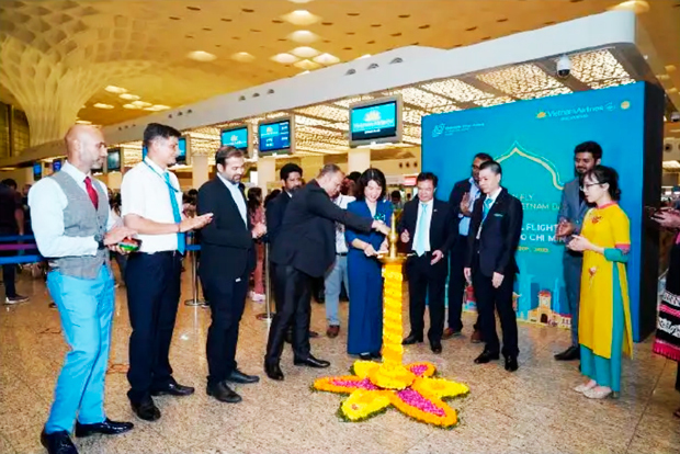 ベトナム航空がインド西部ムンバイへの直行便を開設した（ベトナム航空提供）