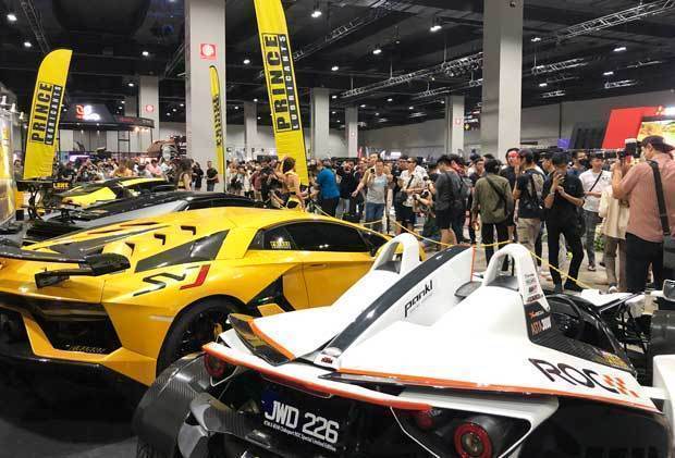 ６月９～11日にマレーシアで初めて開催された改造車の展示会「東京オートサロン・クアラルンプール2023」には９万人超が来場した（ＮＮＡ撮影）